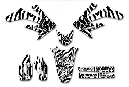 Enjoy Manufacturing Honda Graphics Kit CRF 250 R 2004 - 2009, Safari / Zebra Print