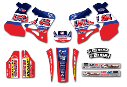 Enjoy Manufacturing Honda Graphics Kit CR 125 1995 - 1997 CR 250 95 - 1996, Troy Lee Designs Lucas Oils