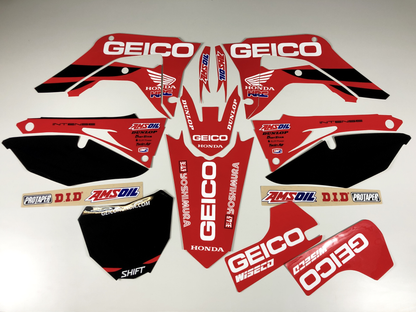 Enjoy Manufacturing Honda Graphics Kit CRF 250 R 2018 - 2021 CRF 450 R 2017 - 2020, Geico