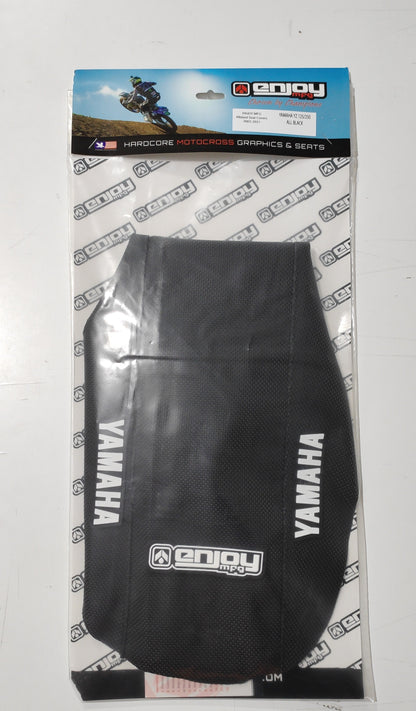 Enjoy Manufacturing Yamaha Seat Cover YZ 125 YZ 250 2002 - 2021 STD Logo, All Black