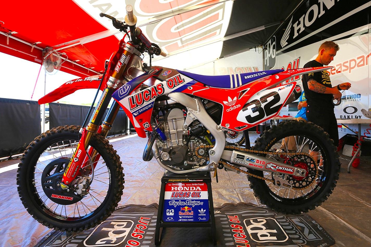 Enjoy Manufacturing Honda Graphics Kit CRF 250 R 2010 - 2013 CRF 450 R 2009 - 2012, Troy Lee Designs Lucas Oils