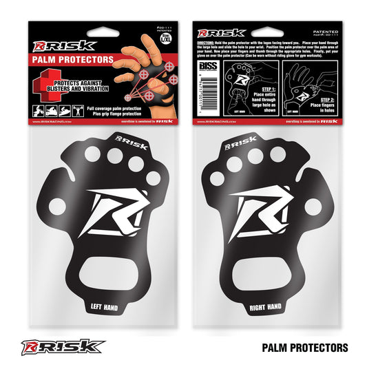 Risk Racing Palm Protectors, Black, Large