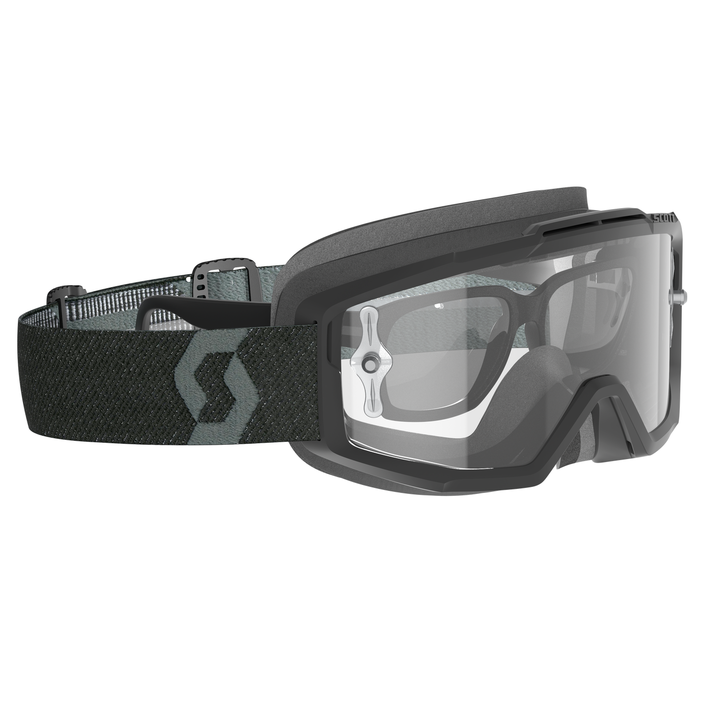 Scott Split OTG Goggles, Black / White – Clear Works Lens