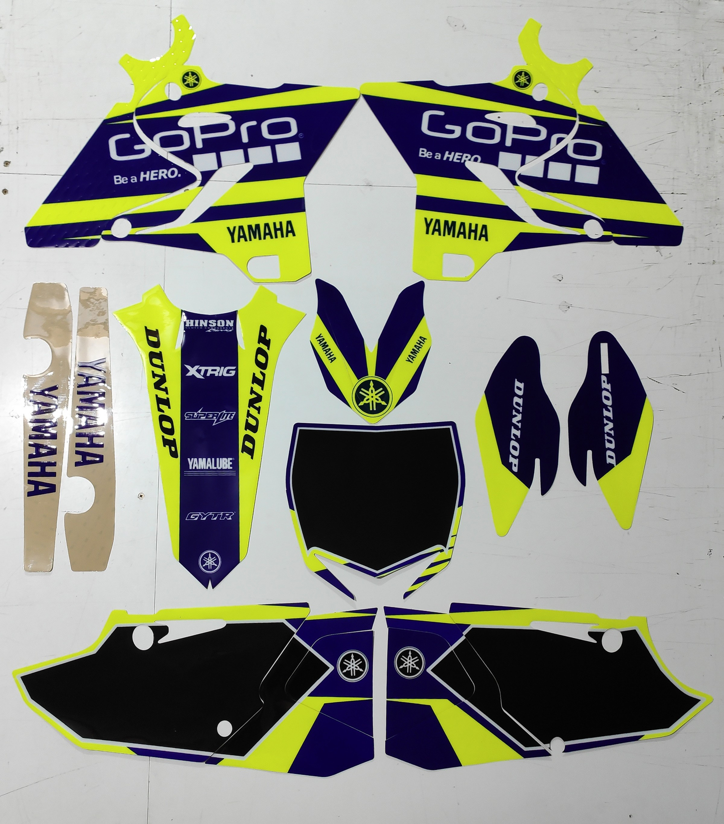 Enjoy Manufacturing Yamaha Graphics kit YZ 125 YZ 250 2015 - 2021 & Polisport Restyle, Neon GoPro